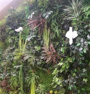 西安仿真绿植墙 墙面装饰绿植 绿色植物墙厂家 仿真植物墙制作