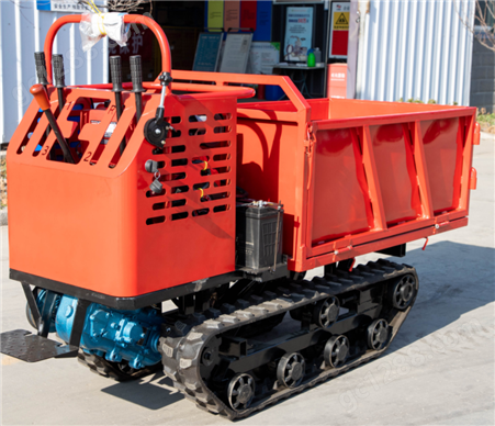 优普186F/E，6.3KW小型手扶式履带运输车 农用果园 工地 养殖场 自卸运输搬运车