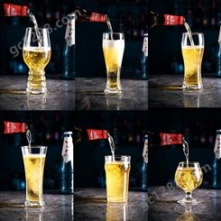 精酿啤酒杯玻璃创意大容量收腰扎啤杯 果汁杯欧式个性商用酒吧酒杯