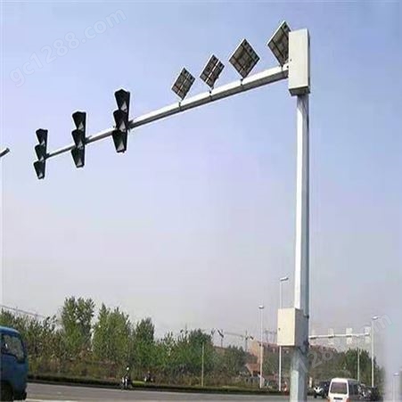 城市交通监控杆 监控立杆 道路摄像机立杆 单悬臂式标志杆
