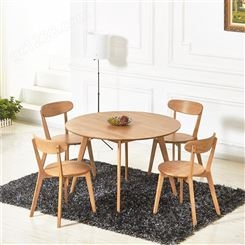 轻奢实木餐桌椅组合 北欧小户型家庭餐桌椅 多人桌椅组合