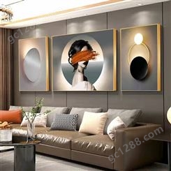 轻奢客厅 沙发挂画 现代简约壁画 北欧风格三联画
