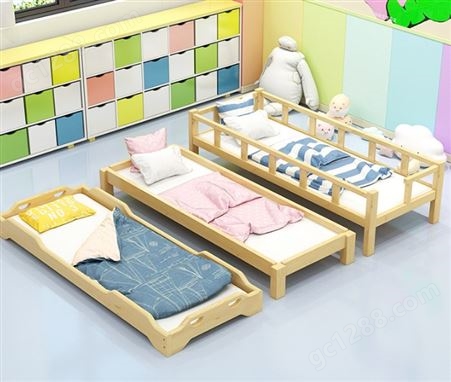 幼儿园午睡实木床 早教中心 托管班小床单人床叠叠床