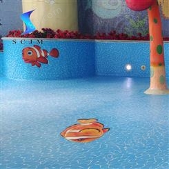 仿游泳池瓷砖图案胶膜 水上乐园防水材料 融科PVC耐寒夹网布