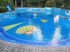 室内外泳池图案胶膜 1.5mm防水内膜 代替马赛克瓷砖 融科厂家