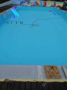 泳池防水装饰胶膜 PVC卷材耐用泳池胶膜 柔软可任意裁 融科胶膜