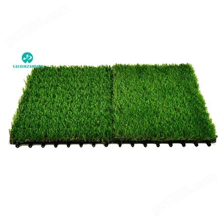 透水拼接人造草坪垫 悬浮式草坪地板 拼插锁扣草坪块