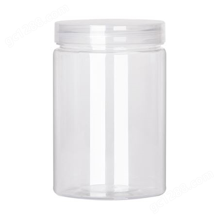 食品级pet密封罐空塑料瓶子透明带盖圆形广口坚果零食收纳包装桶