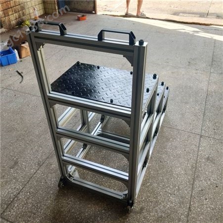 工业车间铝型材组合式楼梯踏梯定制移动方便