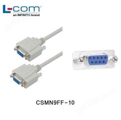 L-COM CSMN9FF-10 优良型D-Sub模制线缆 DB9母头