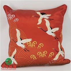 中式抱枕绣花红木沙发靠垫中国风刺绣枕套客厅靠枕
