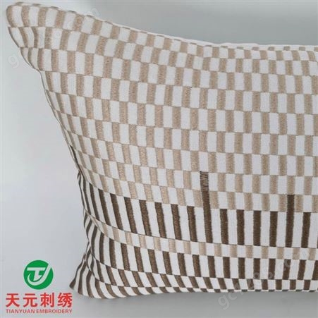 新中式绣花抱枕刺绣红木沙发靠垫床头长方形靠枕套大号靠背垫