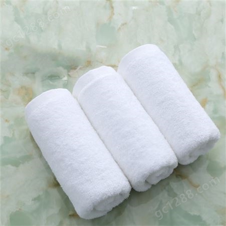 酒店白色吸水毛巾 平织16s 小方巾 上海酒店毛巾 