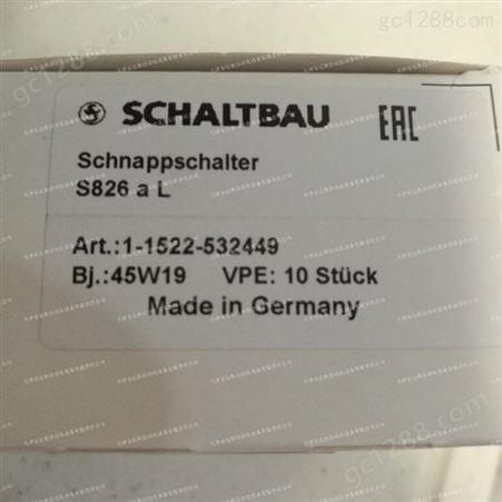 德国Schaltbau沙尔特宝原装微动开关行程开关 S826aL S826b b24