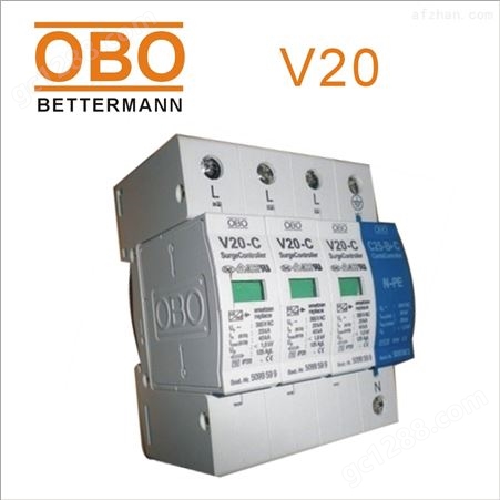 OBO电源防雷器4P带声光报警浪涌保护器V20-C/4-75V-AS避雷器