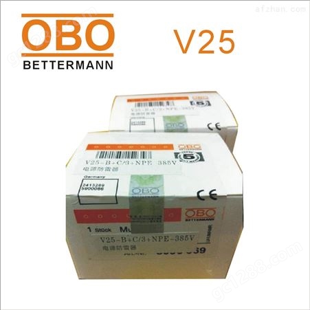 OBO浪涌保护器V25-B/1+NPE/AS单相二线带声光报警电源防雷器